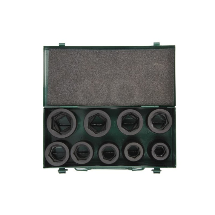 Set 9 chei tubulare, profil hexagonal, dimensiune tubulara 1 inch, 22 mm, 24 mm, 27 mm, 30 mm, 32 mm, 33 mm, 36 mm, 38 mm, 41 mm