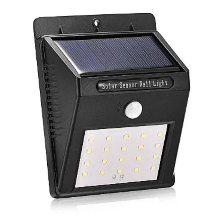 5 db BRIGHT 30 LED-es napelemes lámpa mozgásérzékelővel és 1 világítási móddal