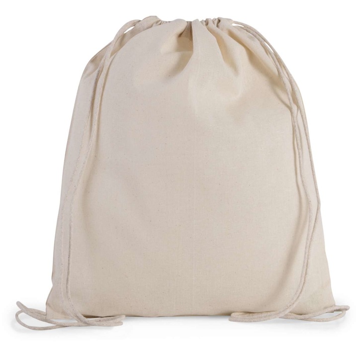 Rucsac de umar cu snur - KI0147, natural alb, 30x36 cm