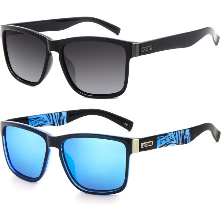 Поляризирани слънчеви очила, 2 чифта Premium, унисекс, UV400 защита, ретро модел