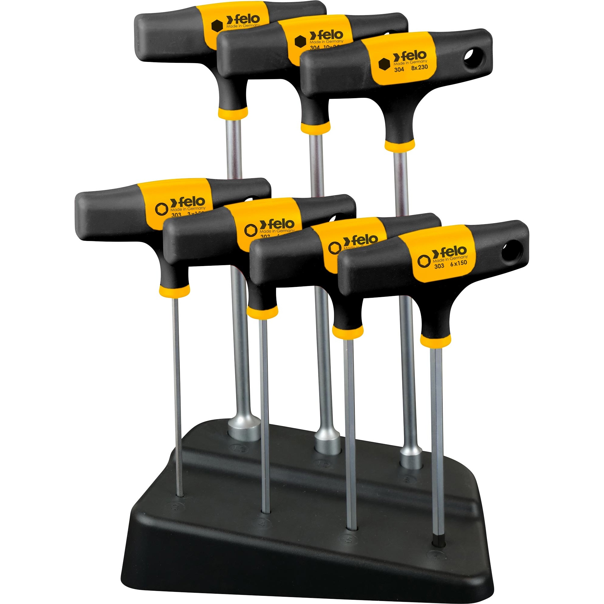 Комплект отвертки с Т ръкохватка - FELO серия 300, 7 части, 4x вътрешен ...