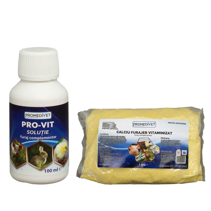 Калциев фураж,1 кг, Pro-Vit Complex за пиене, 100 мл за животновъдство