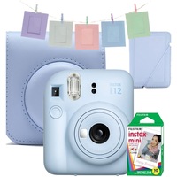 Aparat foto instant Fujifilm Instax Mini 12 Pastel Blue + Geanta, Album, Rame , Film Mini 1x10