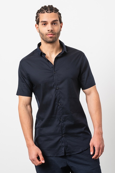 ARMANI EXCHANGE, Риза с къси ръкави, Ултрамарин синьо