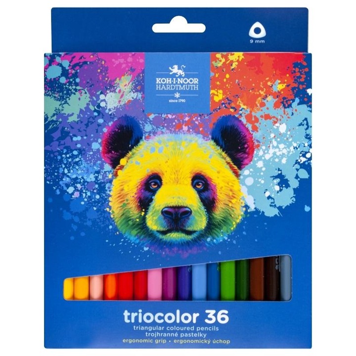 Цветни моливи, Koh-I-Noor, Triocolor Bear, 36 цвята