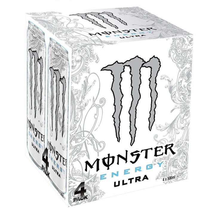 Bautura Energizanta Monster Ultrazero, 4 x 500 ml