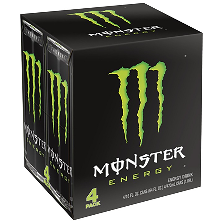 Bautura Energizanta Monster Green, 4 x 500 ml