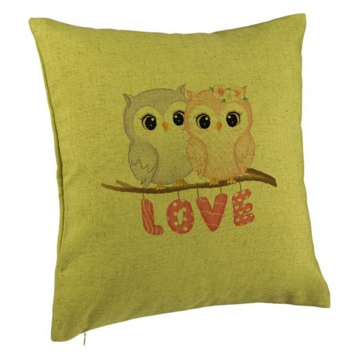 Love dekoratív párna - Valentin napi modell 1, 40x40 cm, zöld, levehető huzat, fújtató