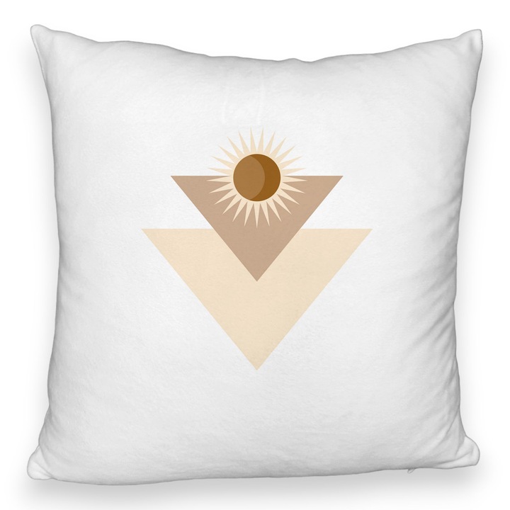Elegáns dekoratív párna geometriai formákkal 1, 40x40 cm, pihe-puha, levehető huzat, fújtató
