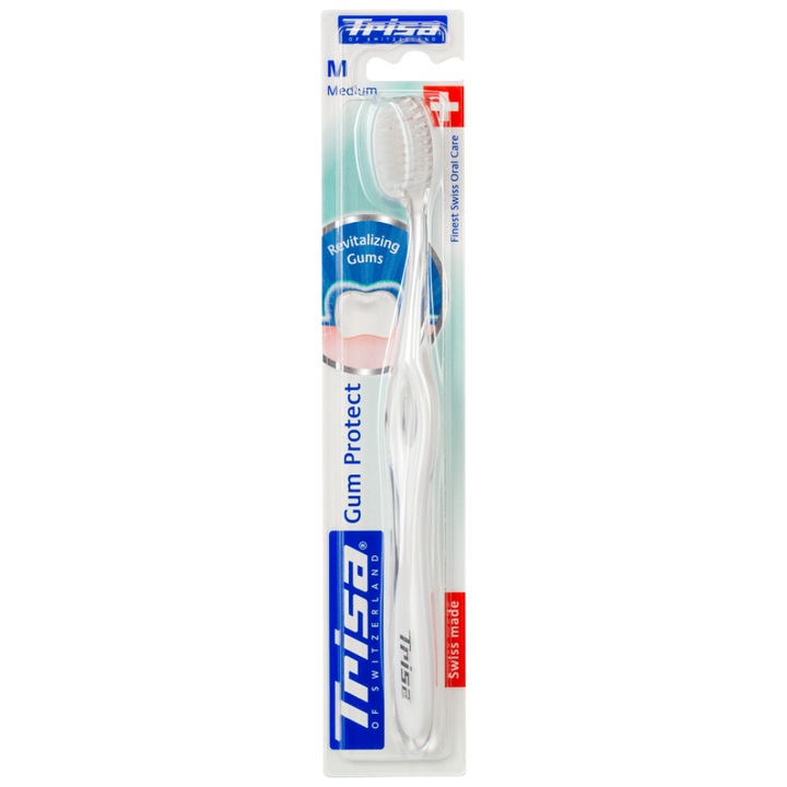 Kézi fogkefe Trisa Gum Protect Medium 693863 fehér