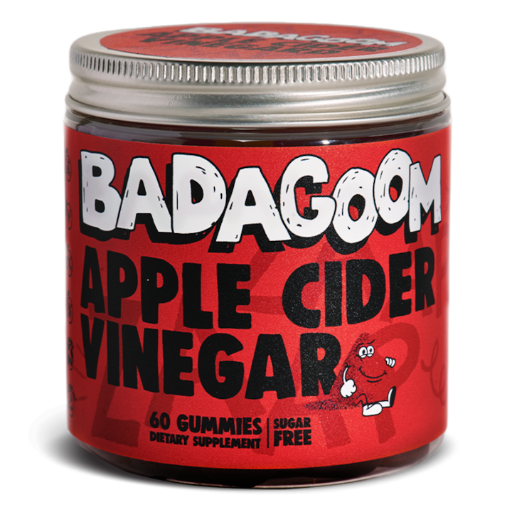 Supliment Alimentar BADAGOOM Apple Cider Vinegar, jeleuri cu 1.000 mg Otet din Cidru de Mere si Multivitamine, pentru 30 zile, fara zahar, vegan, 60 jeleuri