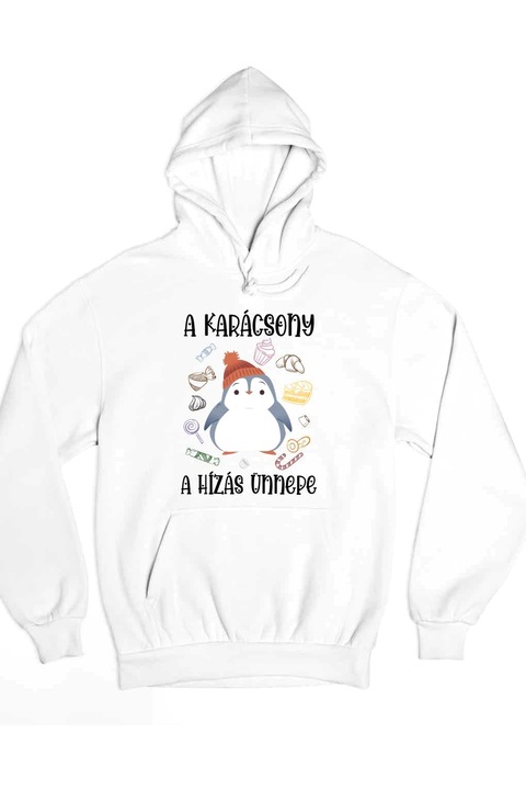 A karácsony a hízás ünnepe pulóver, Fehér