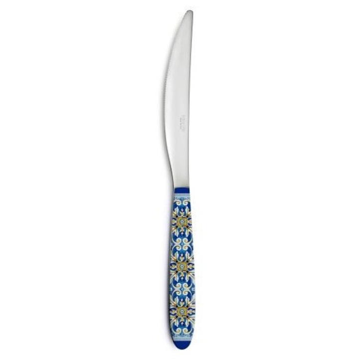 Rozsdamentes kés műanyag dekorborítású nyéllel, 22,5cm, Maiolica Blue