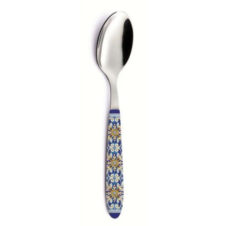 Rozsdamentes kanál műanyag dekorborítású nyéllel, 21cm, Maiolica Blue