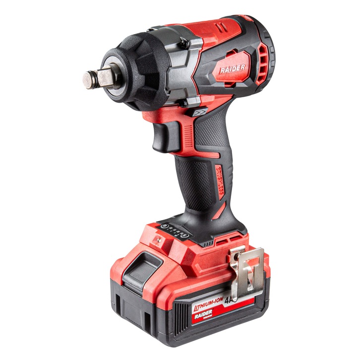 Cheie de impact cu acumulator RDI-IBW04, 20 V, 4 Ah, 480 Nm, 1 / 2", Raider 031304