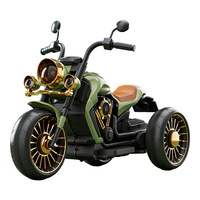 Motocicleta Electrica By Fitilomania, cu Acumulator, Bluetooth, Sistem Anti-Rasturnare, Sistem de Lumini si Sunet, 1-8 Ani, 93 x 48 x 63 cm, Verde