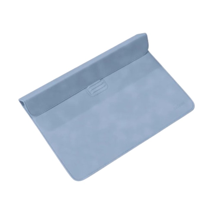 Mapa tip plic, Taikesen, reglaj ergonomic, compatibila Apple Macbook Pro (M3) 14 inch, Apple Macbook Pro (M2) 13.3 inch si Apple Macbook Air (M2) 13.6 inch, piele ecologica, albastru ciel