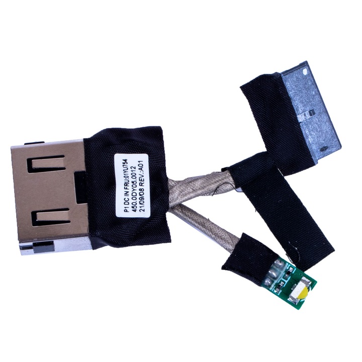 Port de alimenare pentru laptop, Lenovo, Negru