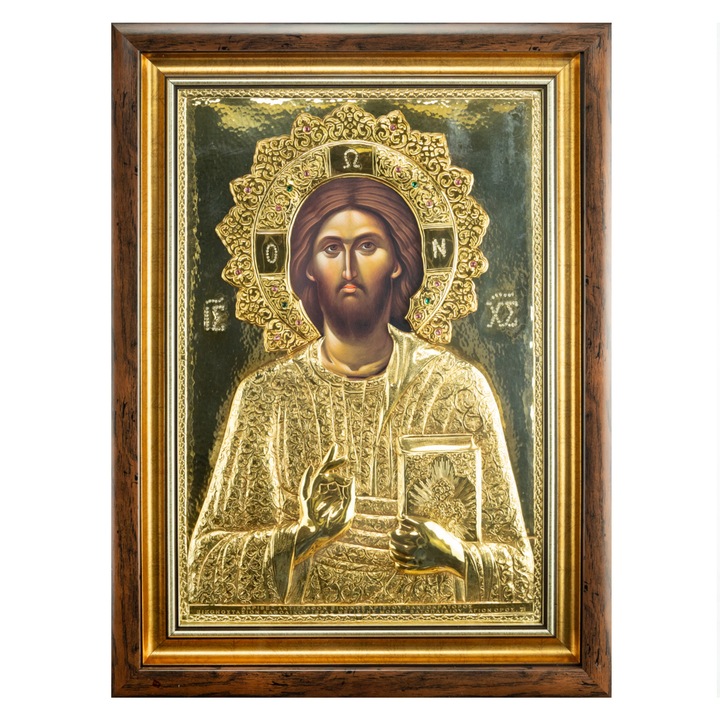 Icoana Mantuitorul Hristos, Holy Great Monastery of Vatopedi Mount Athos, Lemn, 57x44 cm