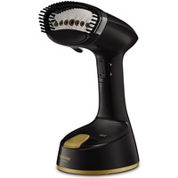 Fier de calcat vertical cu aburi Zelmer Compact ZGS1800, putere 1470 W, abur constant 21 g/min, lungime cablu 1,8 m, negru/auriu