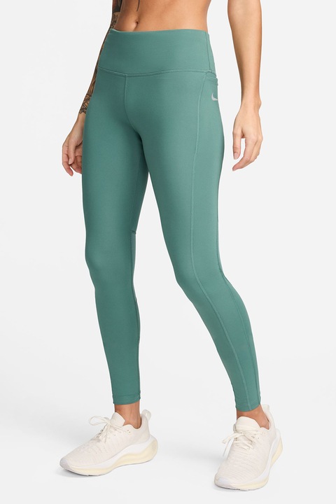 Nike, Colanti tight-fit pentru alergare Epic Fast, Verde persan