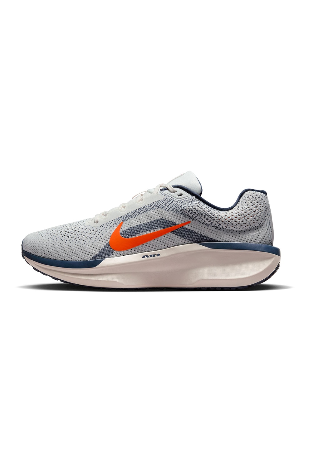 Nike, Pantofi Air Winflo 11 cu detaliu logo pentru alergare, Gri