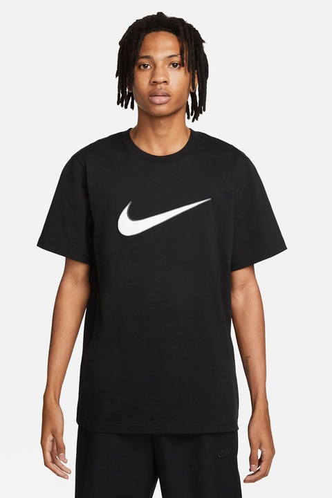Nike, Тениска с лого, Черен
