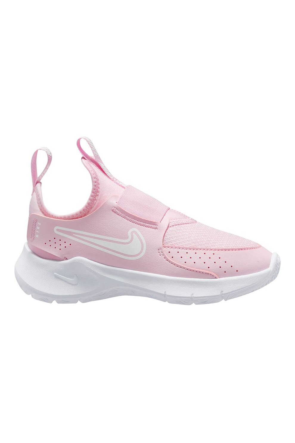 Nike, Pantofi slip-on cu garnituri din piele Flex Runner 3, Roz deschis, 28 EU