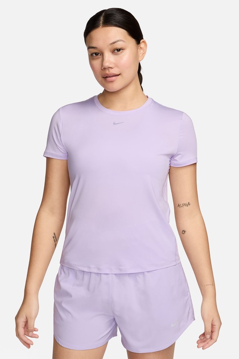 Nike, Tricou cu decolteu la baza gatului pentru fitness Classic, Lila