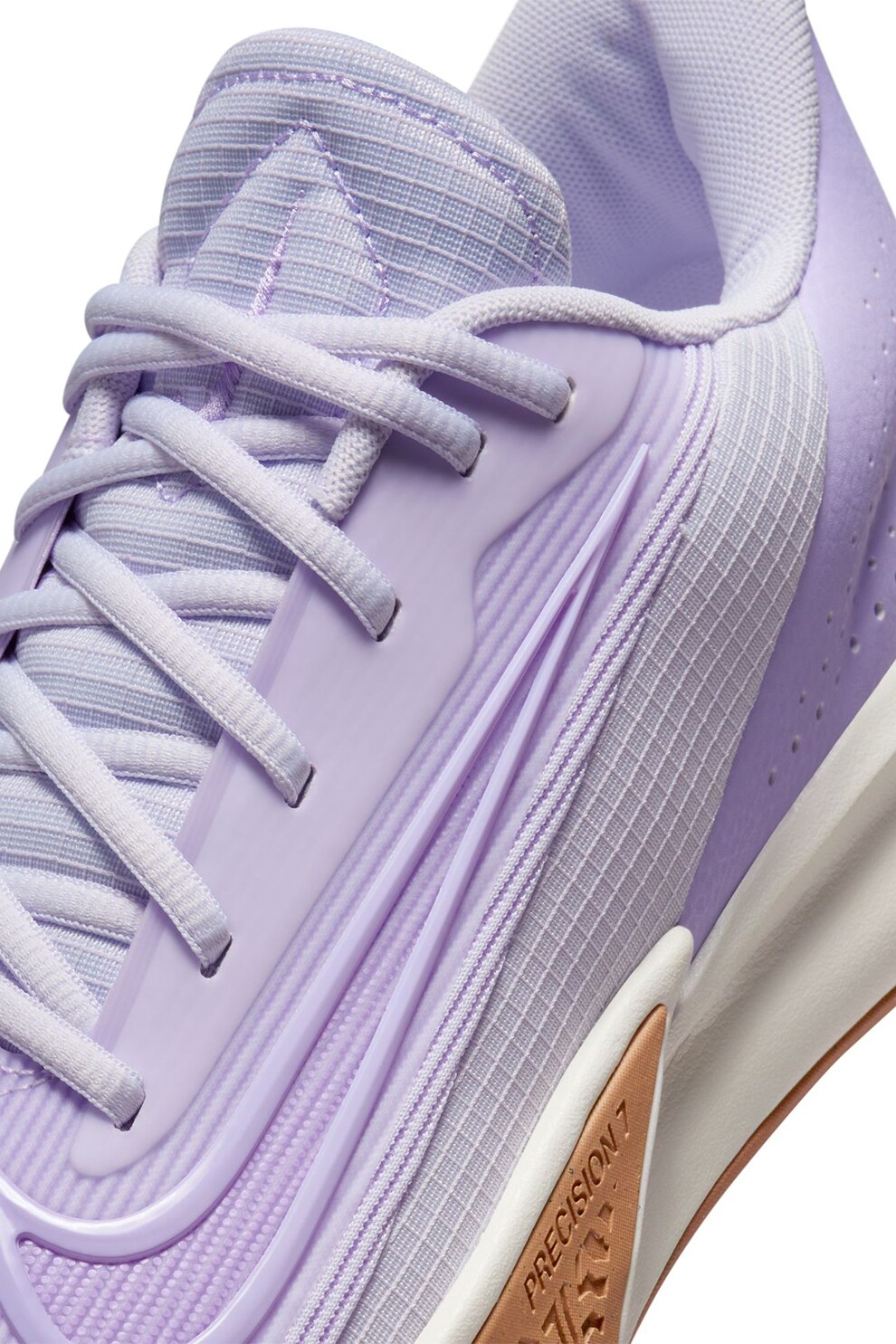Nike, Precision textil kosárlabdacipő, Barna, Halványlila,