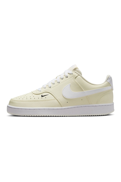 Nike, Pantofi sport Court Vision Low Next Nature, Alb, Galben pal, 8