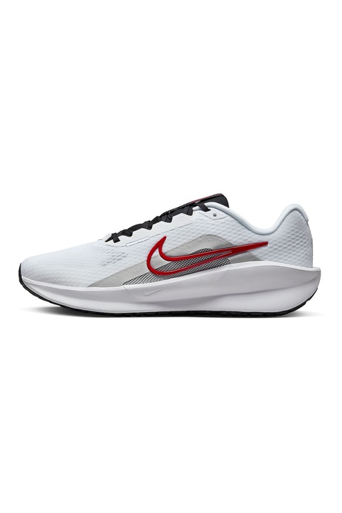 Nike, Pantofi pentru alergare DownShifter 13, Alb/Rosu inchis/Gri