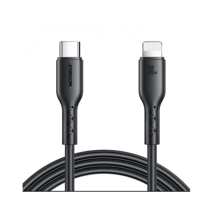 Cablu Flash Charge USB C la Lightning SA26-CL3 / 30W / 1m (negru)