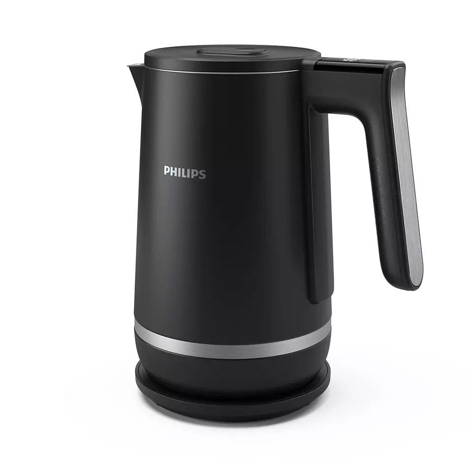Fierbator cu perete dublu Philips HD9396/90 seria 5000, Capacitate de 1,7 l, Otel inoxidabil, 6 setari de temperatura, Baza la 360 de grade, Protectie impotriva incalzirii in gol,