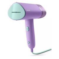 Aparat de calcat vertical cu aburi Philips STH3010/30 Seria 3000, 1000 W, pana la 20 g/min,Gata de utilizare in circa 30 sec, Sigur pe toate materialele care pot fi calcate, Rezervor de apa detasabil de 100 ml, Husa inclusa, Violet