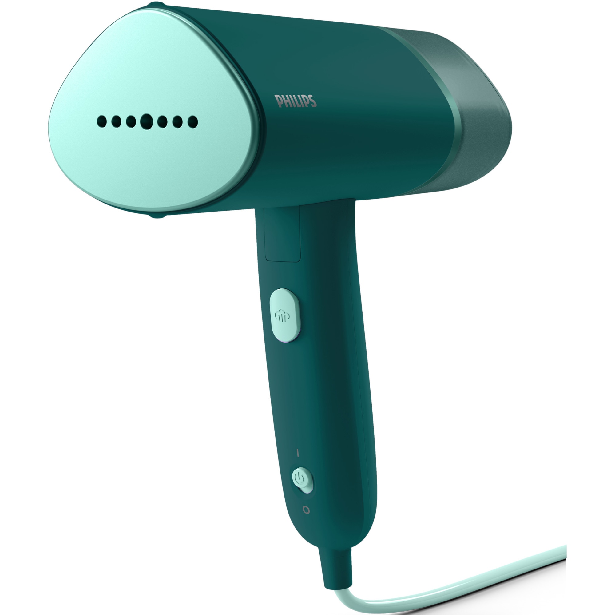 Aparat de calcat vertical cu aburi Philips STH3020/70 Seria 3000, 1000 W, pana la 20 g/min, Gata de utilizare in circa 30 sec, Sigur pe toate materialele care pot fi calcate, Rezer