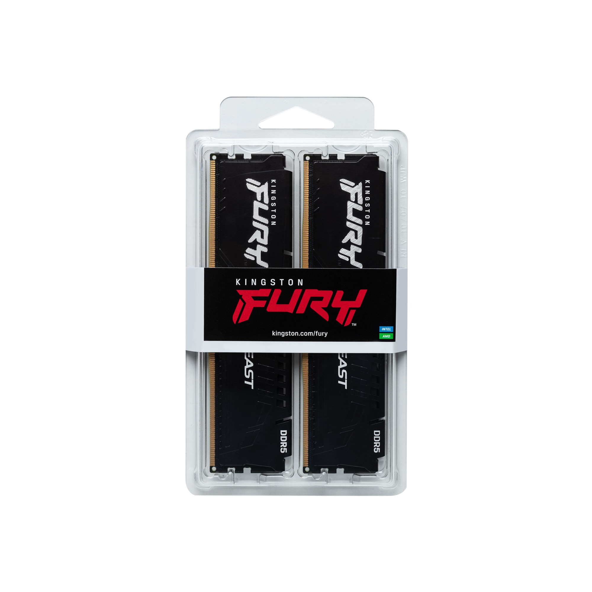 Memorie RAM, Kingston, Fury Beast Black, 64 GB 4800 MHz DDR5 RAM