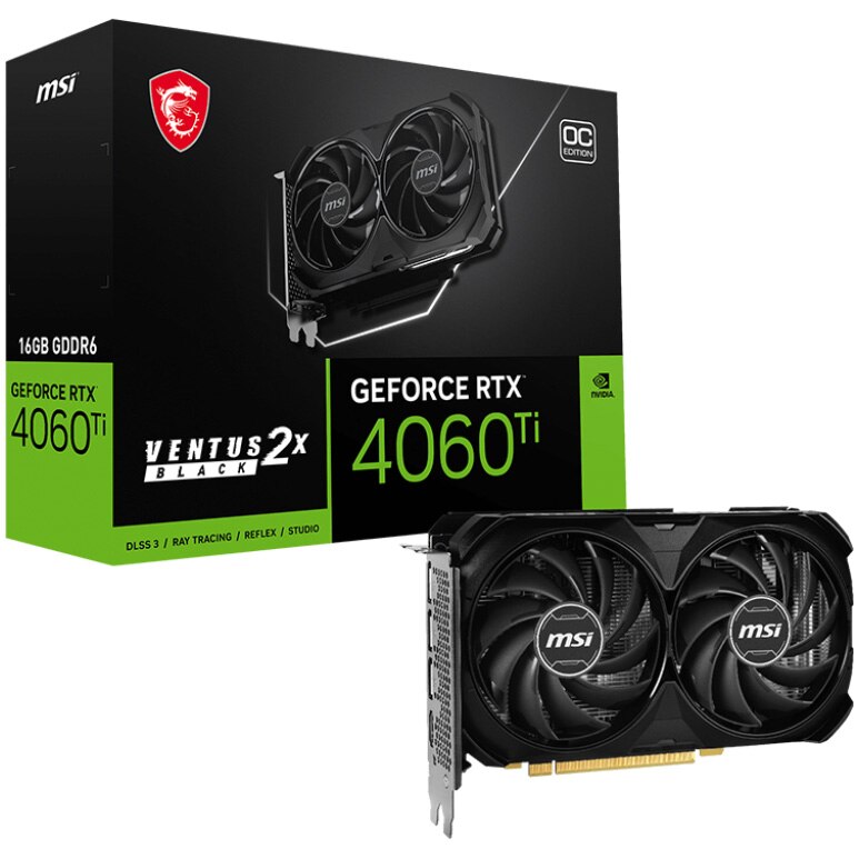Placa video Gigabyte GeForce RTX 4060 Ti VENTUS 2X BLACK 16G OC