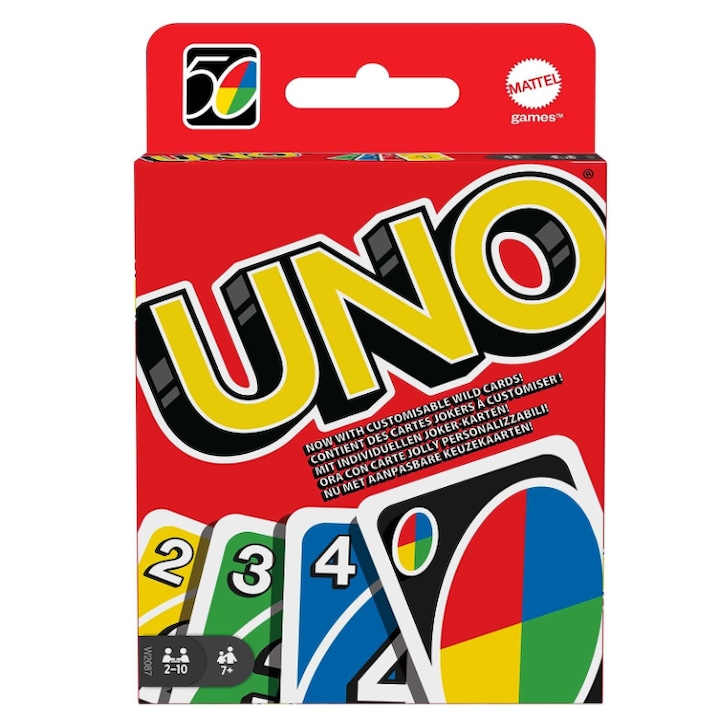 UNO játék, 112 kártya, többszínű