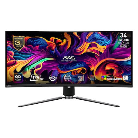 Monitor gaming, MSI, MAG 341CQP QD-OLED, 34