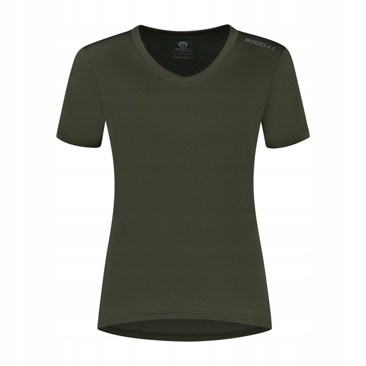 Tricou sport dama, Rogelli, Poliester, Verde inchis, Verde inchis