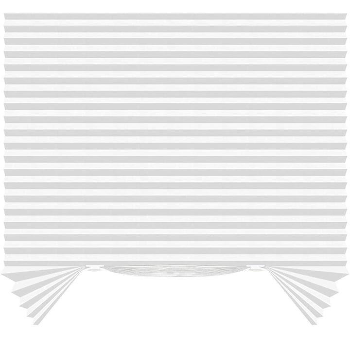 Draperie Plisata pentru Geamuri cu Sistem de Prindere Autoadeziv Inclus, din PVC, 60 x 150 cm, Alb, ORIGINAL DEALS