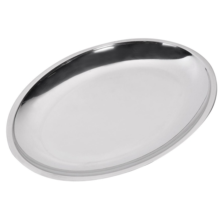 Platou oval metalic pentru servire Shopiens®, 40 cm