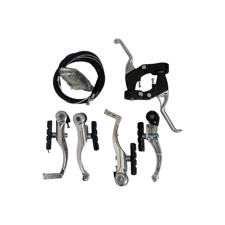 Sistem complet de franare pentru biciclete de tip V-Brake, aluminiu complet, AVI-171