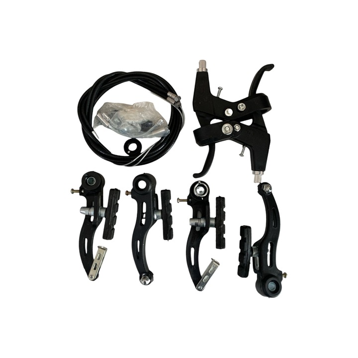 Пълна спирачна система за велосипед V-Brake, пластмасова, AVI-1241