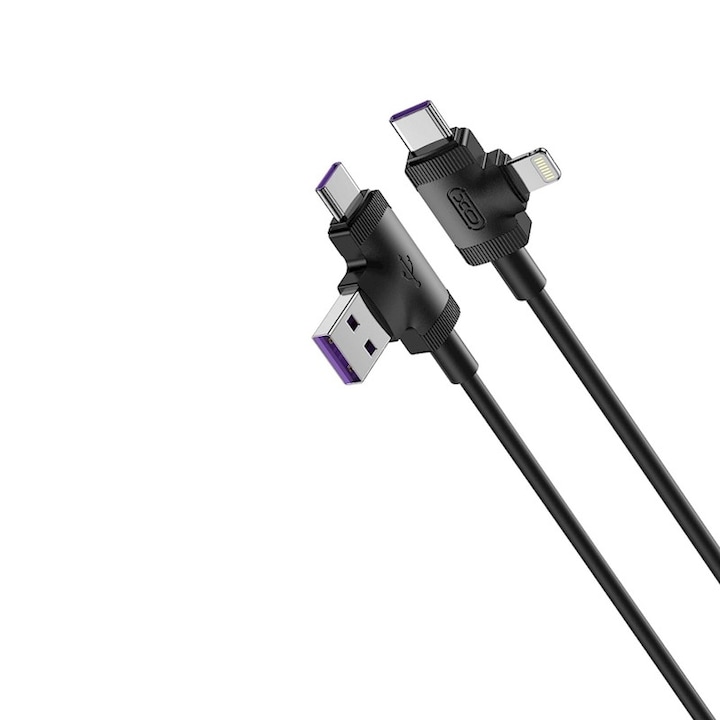 XO ΠΊΠ°Π±Π΅Π», 4 Π² 1, USB/USB-C - Lightning/USB-C 1, 0 m 60W, ΡΠ΅ΡΠ΅Π½