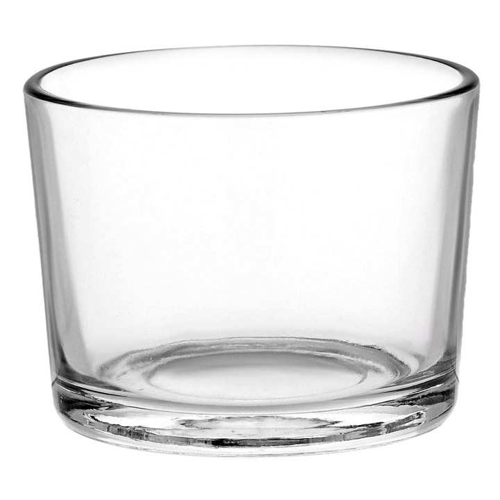 Bol servire din sticla Shopiens®, rotund transparent drept ”Minimal”, 250 ml