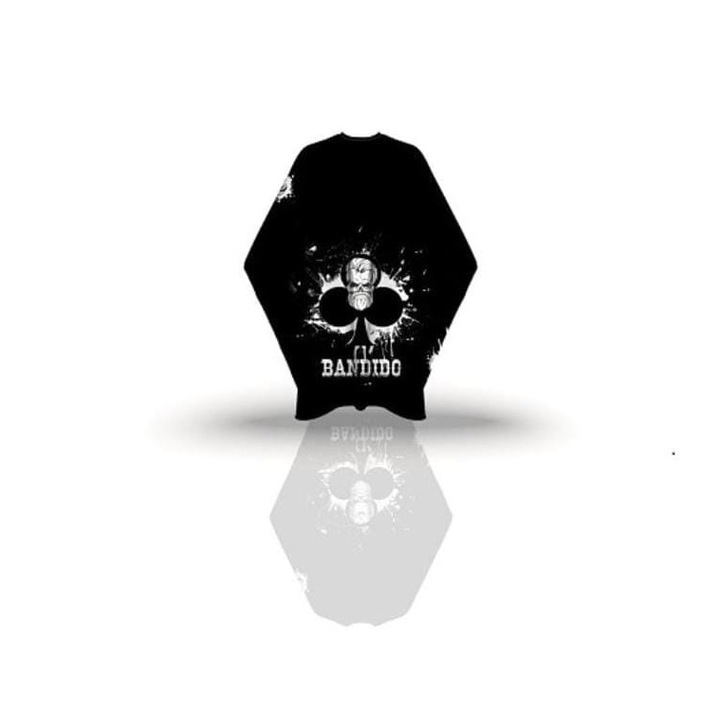 Pelerina pentru tuns de frizerie neagra Barber Star Bandido