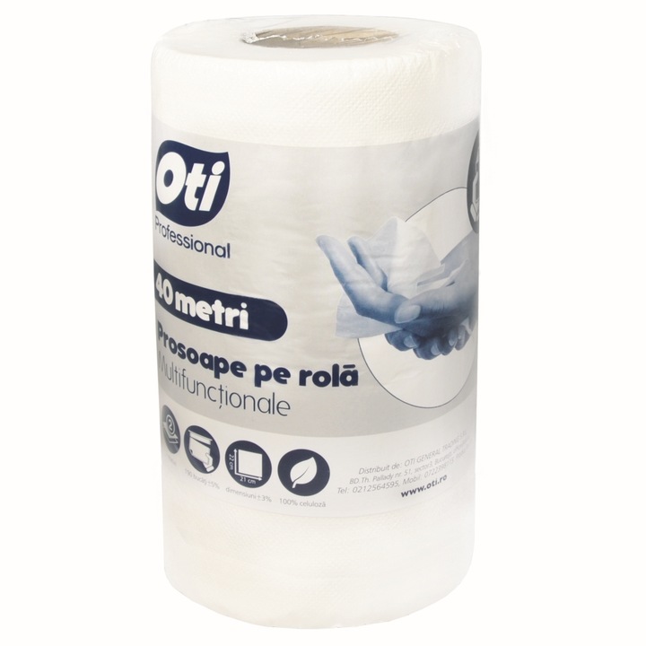 Prosop alb OTI 670, celuloza pura, 2 straturi, laminat, 40 m
