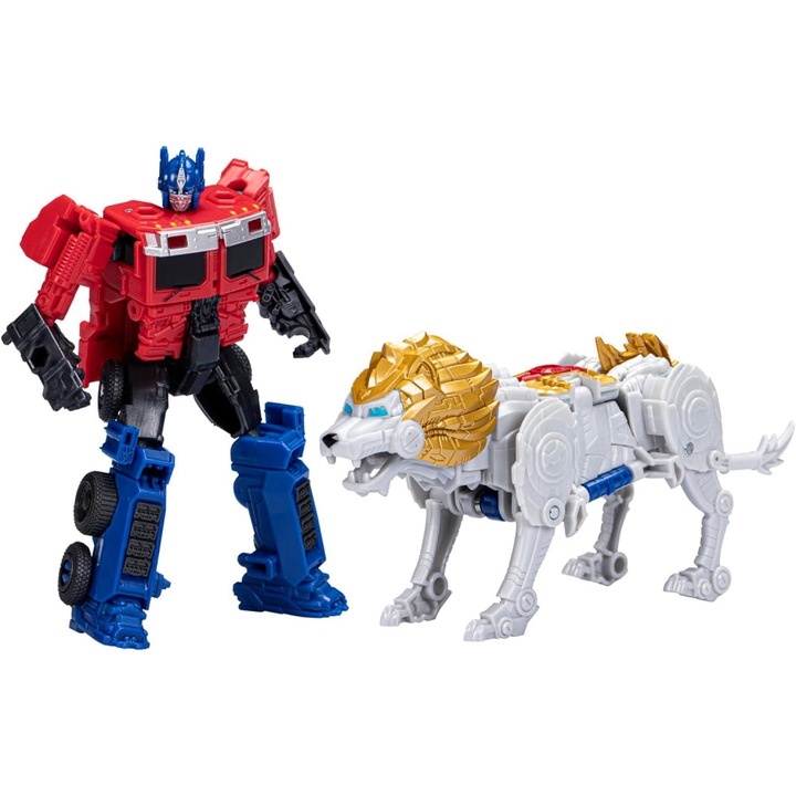 Комплект от 2 артикулирани фигури Трансформърс - Rise of the Beasts Beast Alliance Combiner Optimus Prime & Lionblade 13 cm